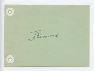 Angel Hermoso Autographed Album Page/Index Card 1969 Expos - Picture 1 of 1