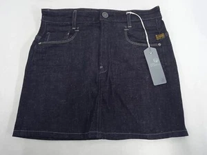 G-STAR RAW Ladies Dark Navy Blue Denim New Radar Mini Skirt Size 26 NEW - Picture 1 of 23