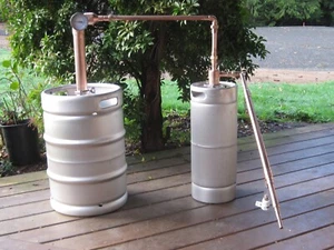 Beer Keg Kit 2 inch Copper Pipe Moonshine Pot Whiskey Still- Copper Parts Only - Picture 1 of 5