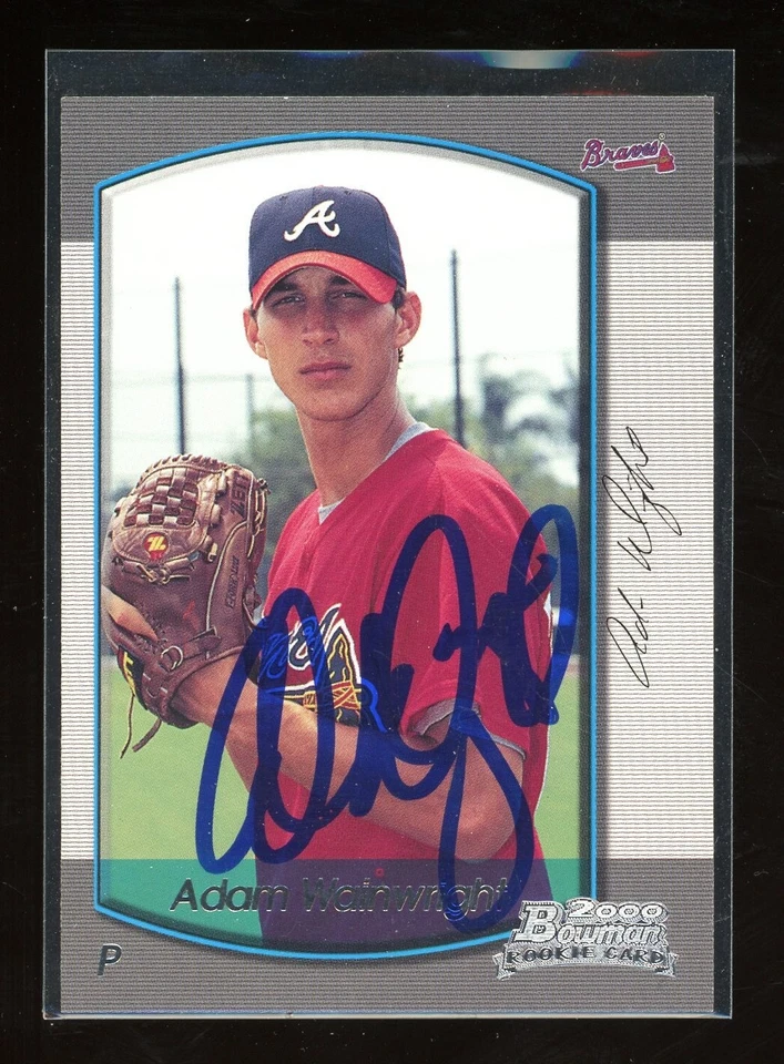 2000 Bowman ADAM WAINWRIGHT Signed Card autograph AUTO CARDINALS RC - Image 1 of 1