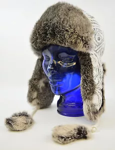Cappello invernale russo originale, coniglio, berretto di pelliccia, Shapka Ushanka - Foto 1 di 8