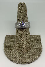 Simon G 18 K White Gold Diamond Engagement Ring Setting Antique Style Semi Mount