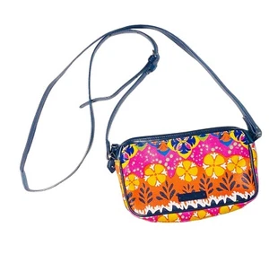 Vera Bradley Rio Stripe Bright Floral Small Crossbody Bag With Adjustable Strap - Picture 1 of 11