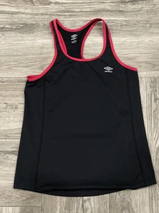 Umbro Black Tank Top Pink Accent Size Small Performance Workout Top  - Picture 1 of 3