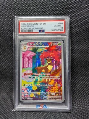 PSA 10 GEM MINT Sawsbuck 166/162 Sv05: Temporal Forces Holo - Image 1 of 2