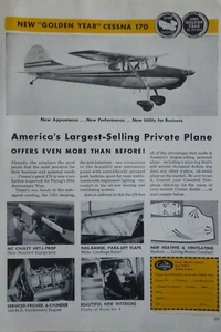 3/1953 PUB CESSNA AIRCRAFT WICHITA AVION CESSNA 170 FLUGZEUG ORIGINAL AD - Imagen 1 de 1