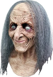 Hagatha Latex Mask w/Hair Witch Fancy Dress Up Halloween Adult Costume Accessory - Picture 1 of 1