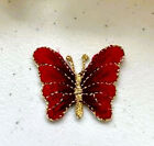 Butterfly Iron-on Patch, Embroidered Applique, Clothes Patches, Red Butterfly