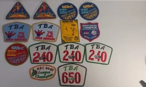 Vintage Bowling Achievement Patches Lot Of 11 Bowling Pin Strike Average - Picture 1 of 10