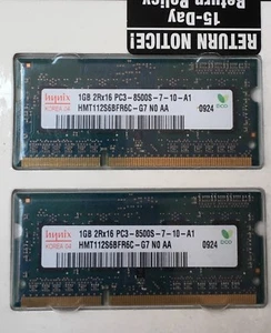 Hynix 2GB (2x1GB) 2Rx16 PC3-8500S DDR3 Laptop Memory - Picture 1 of 1