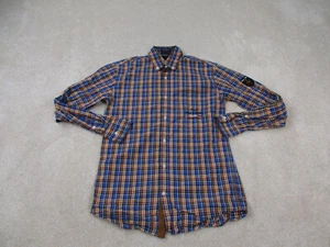 Paul & Shark Shirt Mens Medium Blue Button Up Yatchting Tartan Kipawa Oslo Adult - Picture 1 of 13