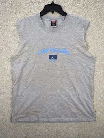 VINTAGE Nike Team Shirt Adult Large Jordan UNC North Carolina Tanktop Sleeveless Cover