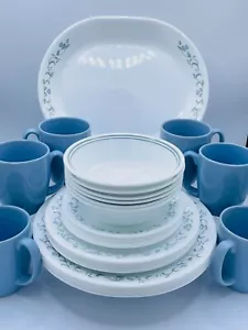 Corelle Country Cottage 31 pc Dinnerware Set w/Lunch Plates Platter Mugs Serve 6 - Picture 1 of 6