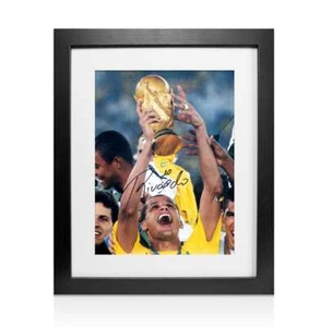 Framed Rivaldo Signed Brazil Photo: 2002 World Cup Winner Autograph - Picture 1 of 5