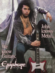 Warrior Soul John Ricco Epiphone Coronet Chitarre 1991 Promo Ad 8x11 Mini Poster - Foto 1 di 1