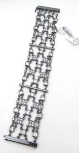 LAUREN Ralph Lauren Pave Lattice Hematite-Tone Bracelet NEW $158 - Picture 1 of 6
