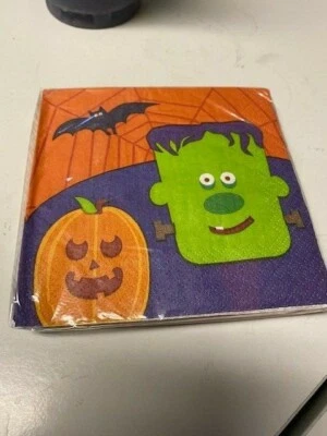Halloween Creature Cast Beverage Napkins 16ct New! - Image 1 of 2