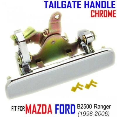 FOR MAZDA B2500 FORD RANGER 1998-2006 PICKUP CHROME TAILGATE HANDLE 1 SET - Image 1 of 2