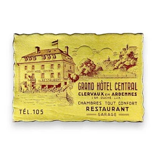 1930er Grand Hotel Central Clervaux en Ardennes Luxembourg Vintage Visitenkarte - Bild 1 von 2