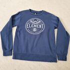 Element Skateboarding Mens Dark Denim Blue Big Logo Sweater Sweatshirt M Medium