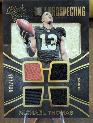Michael Thomas # 005/249 Panini 2016 negro oro oro prospección parche cuádruple #16  Foto 1 de 4