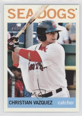 2013 Topps Heritage Minor League Edition Venezuelan Christian Vazquez #8 - Image 1 of 2
