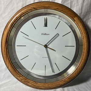 Reloj de pared WALTHAM 12 X 12 vintage *PROBADO Y FUNCIONANDO* - Imagen 1 de 5