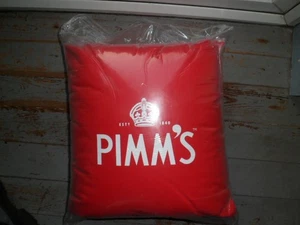 4 PIMMS RED WITH WHITE LOGO CUSHIONS PILLOWS PROMOTIONAL MERCHANDISE NEW IN BAG - Picture 1 of 2