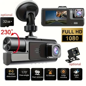 Cámara de coche de triple cámara 1080P Visión nocturna infrarroja 170° Con Audio - Bild 1 von 15