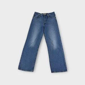 Levi's Premium Blue Ribcage Straight Ankle Cotton Blend Denim Jeans Womens 30 - Picture 1 of 11