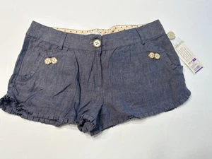 Jovovich-Hawk for Target Linen Shorts Blue/Indigo Size 11 Womens NWT - Picture 1 of 7