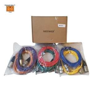 Neewer 6er-Pack 2 m XLR-Buchse auf XLR-Stecker 3 Pin Mikrofon Farbe Audiokabel - Bild 1 von 5