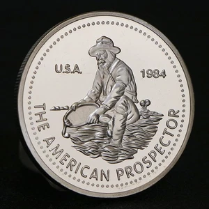 * Rondas de plata de 1 oz *AMERICAN PROSPECTOR 1984 por Engelhard .999 plata pura 032 - Imagen 1 de 5