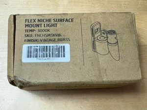 Coastal Source Niche surface Mount Light 3000K Vintage Brass FNCHSM3-VB - Picture 1 of 4
