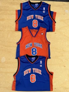 New York Knicks Sprewell Jungen Jugend Vintage Champion NBA Kinder Trikot Paket - Bild 1 von 8