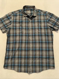 Kuhl Hemd Herren Large blau grau schwarz kariert Knopfleiste Freizeit Outdoor Kragen - Bild 1 von 7
