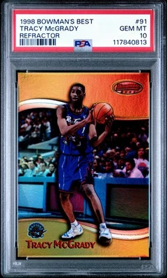 1998 Bowman’s Best Tracy Mcgrady Refractor /400 PSA 10 GEM MINT POP 4 RAPTORS - Image 1 of 3