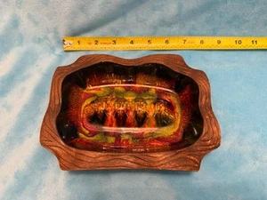 🔥 Vintage Sequoia Ware California 60's Red Burst Lava Ash Tray 1206 USA MCM🇺🇸 - Bild 1 von 7
