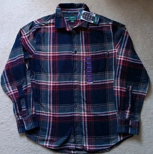 Woolrich Flannel Shirt Mens Medium Stansbury Plaid Multicolor NEW WITH TAGS - Picture 1 of 7