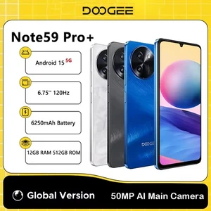 Smartphone Versión Global DOOGEE NOTE 59 PRO+ 5G NFC 6250mAh 12GB+512GB 50MP OTG - Imagen 1 de 19