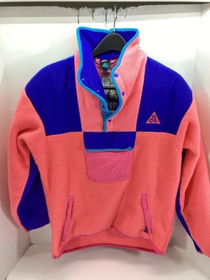 Suéter polar Nike ACG para mujer talla mediana rosa Pullover Devils Tower vintage Foto 1 de 4
