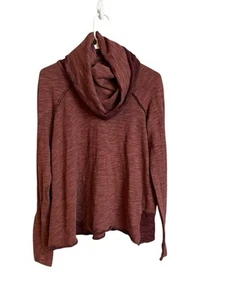 Free People Beach Women's Cowl Neck Cocoon Terracotta Pullover One Size - Picture 1 of 8