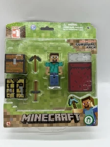Minecraft Overworld Survival Pack Fully Articulated Steve New / Old Stock - Picture 1 of 10
