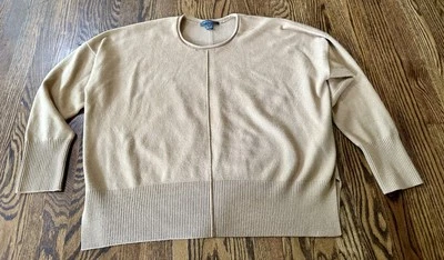 French Connection Women’s Size Large Camel Crewneck  78MTP Mel Sweater EUC - Image 1 of 4