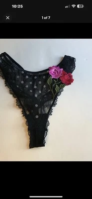 Lise Charmel женщин черный кружева стринги размер M новый с ярлыками - Изображение 1 из 4