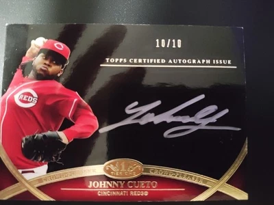 2012 Johnny Cueto Topps Crowd Pleaser Auto 10/10 Bookend 🔥🔥🔥🔥🔥 - Image 1 of 3