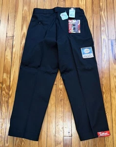 NEW 2005 Vintage Y2k Dickies Double Knee Mulit Pocket Work Pants NWT 38X32 Black - Picture 1 of 4
