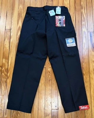 NEW 2005 Vintage Y2k Dickies Double Knee Mulit Pocket Work Pants NWT 38X32 Black - Image 1 of 4