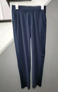 Athleta Brooklyn Ankle Pant Women 2 Navy Blue Athletic Pull On Pant Tailored Fit - Picture 1 of 5