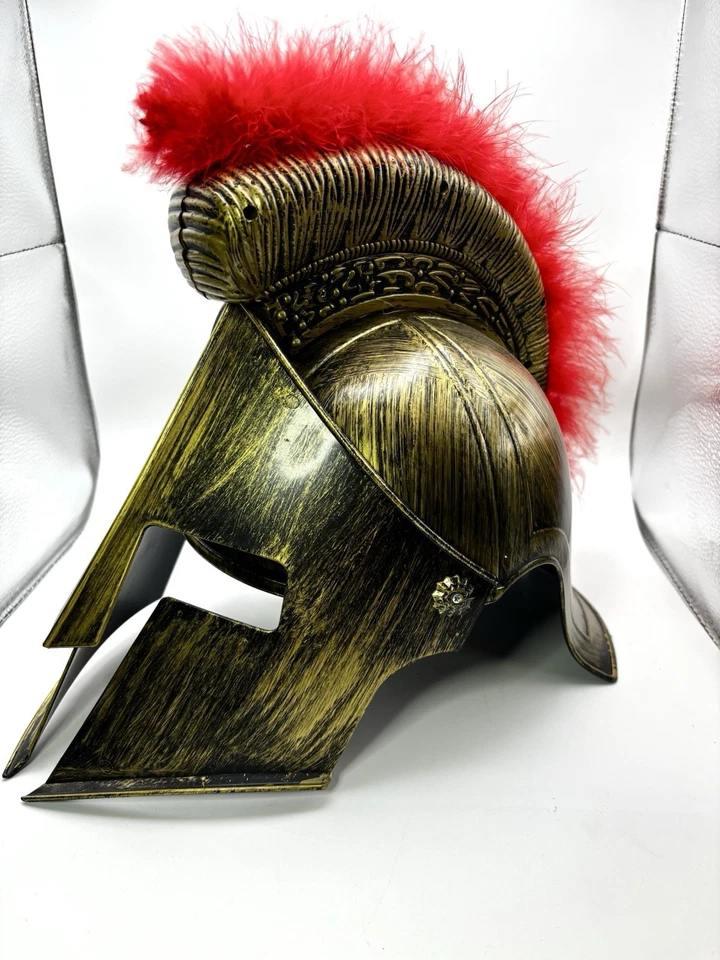 Adulto Halloween Gladiador Espartano Guerrero Romano Griego Disfraz Casco Prendas para la cabeza Foto 1 de 4